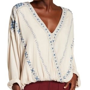 Free People: Crescent Moon Embellished Top - Small